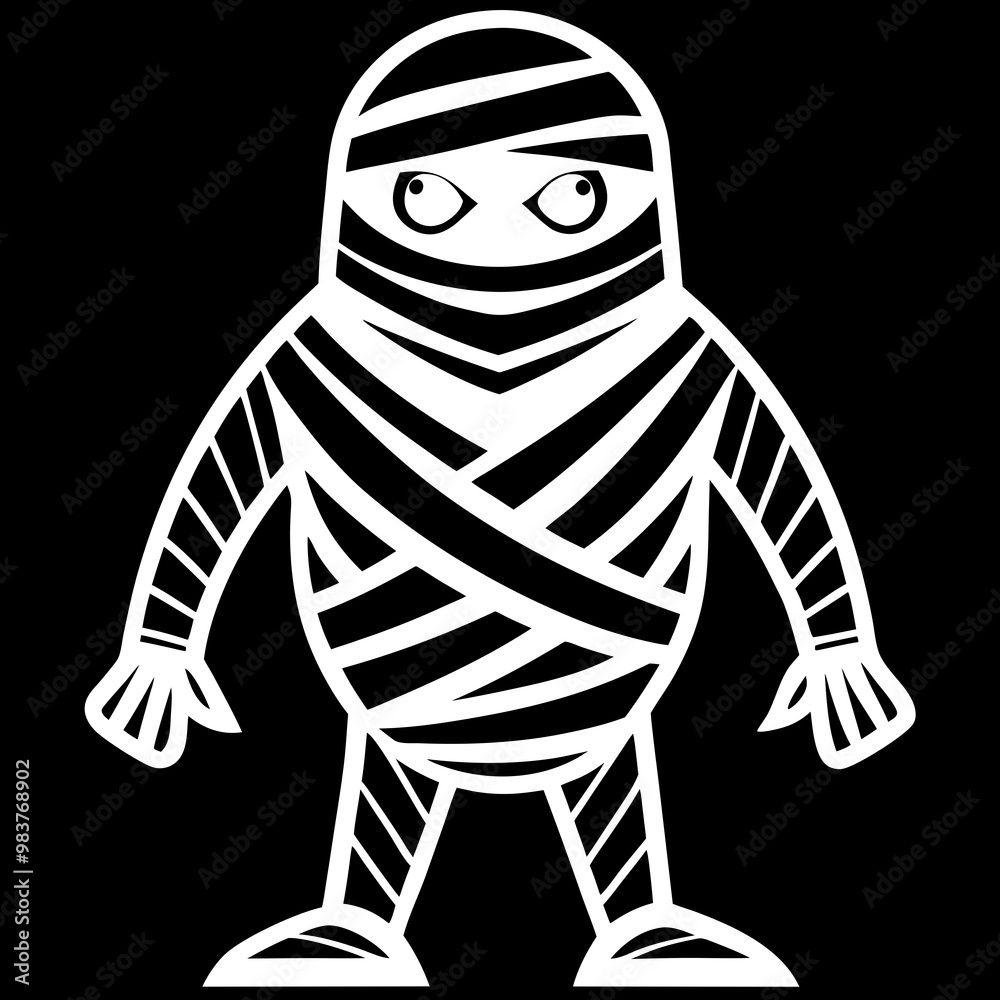 Monochrome Mummy Icon, Vector Illustration Monochrome Mummy Icon, Vector Illustration