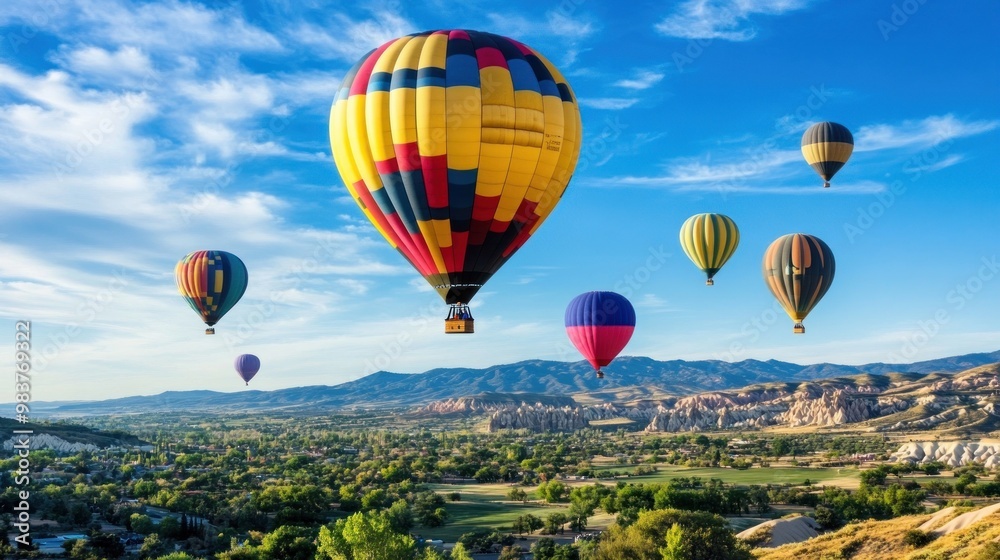 Naklejka premium Hot Air Balloons Over Cappadocia