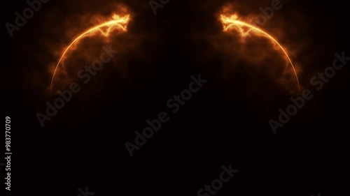 Double flame tail green screen background photo