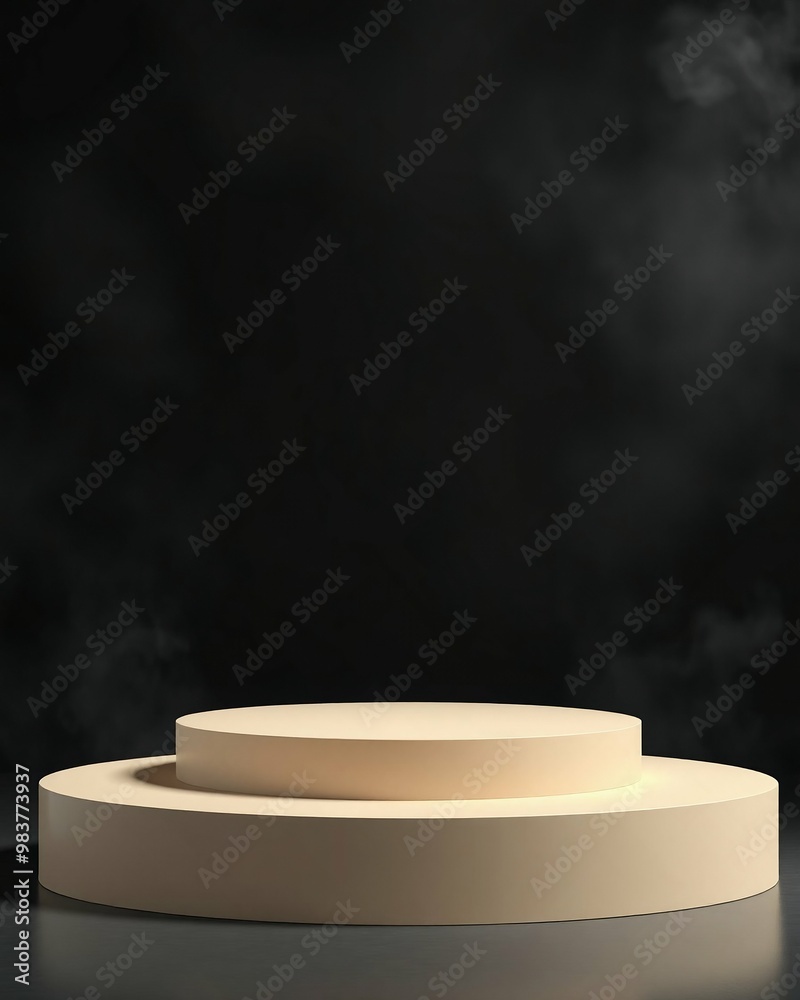 podium on a black background podium on a black background