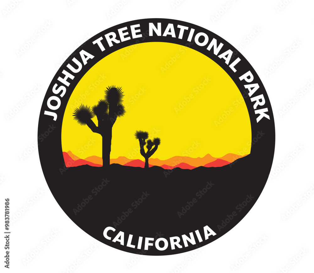 Joshua Tree NATIONAL PARK California Vector Logo Joshua Tree NATIONAL PARK California Vector Logo