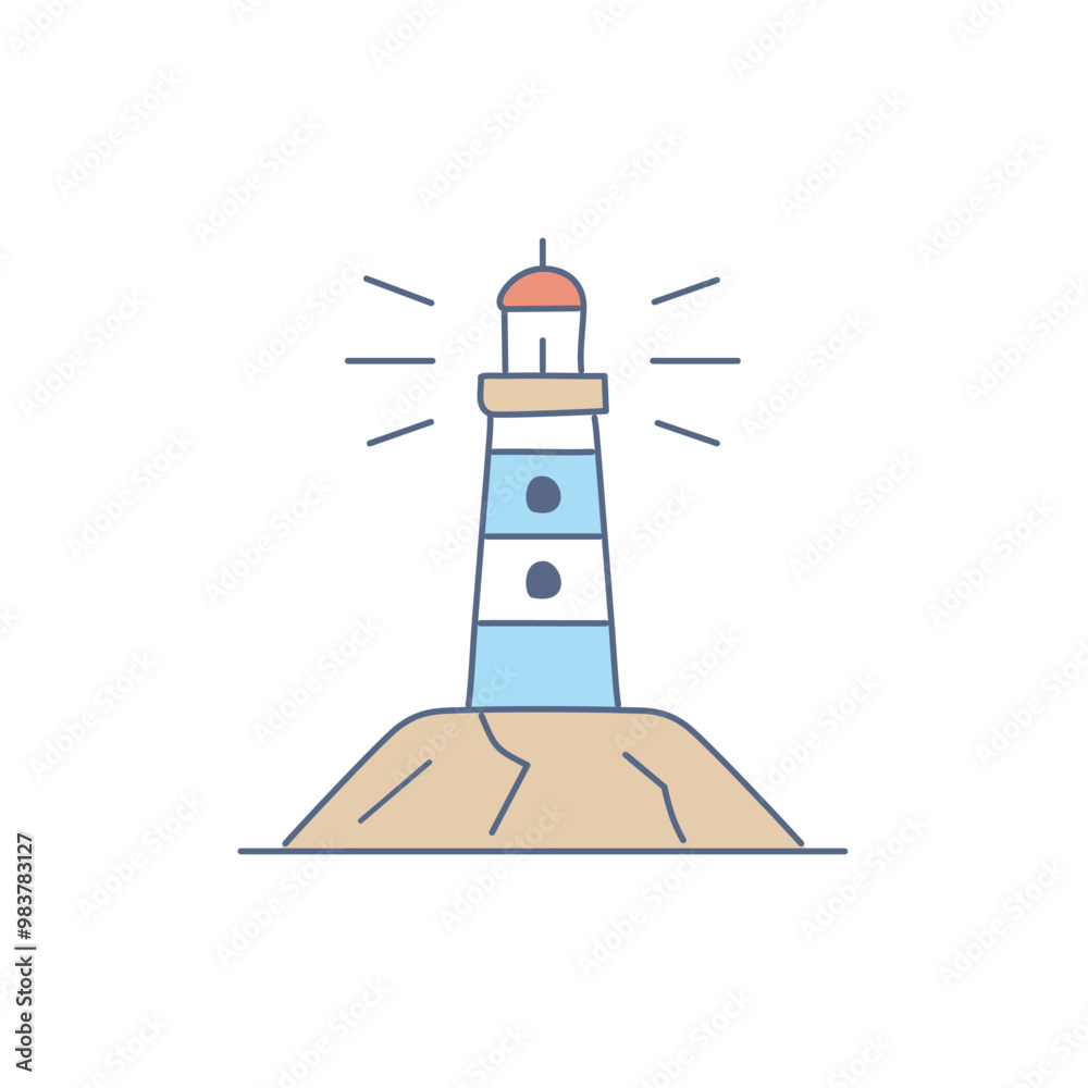 Minimalist Lighthouse Vector Illustration Minimalist Lighthouse Vector Illustration