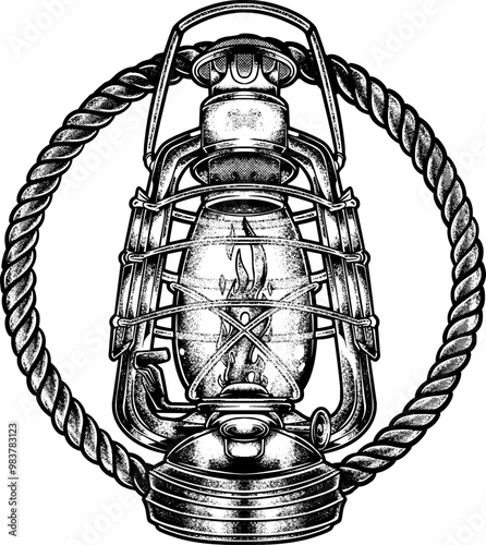 Here's a simple description for the lantern design:

