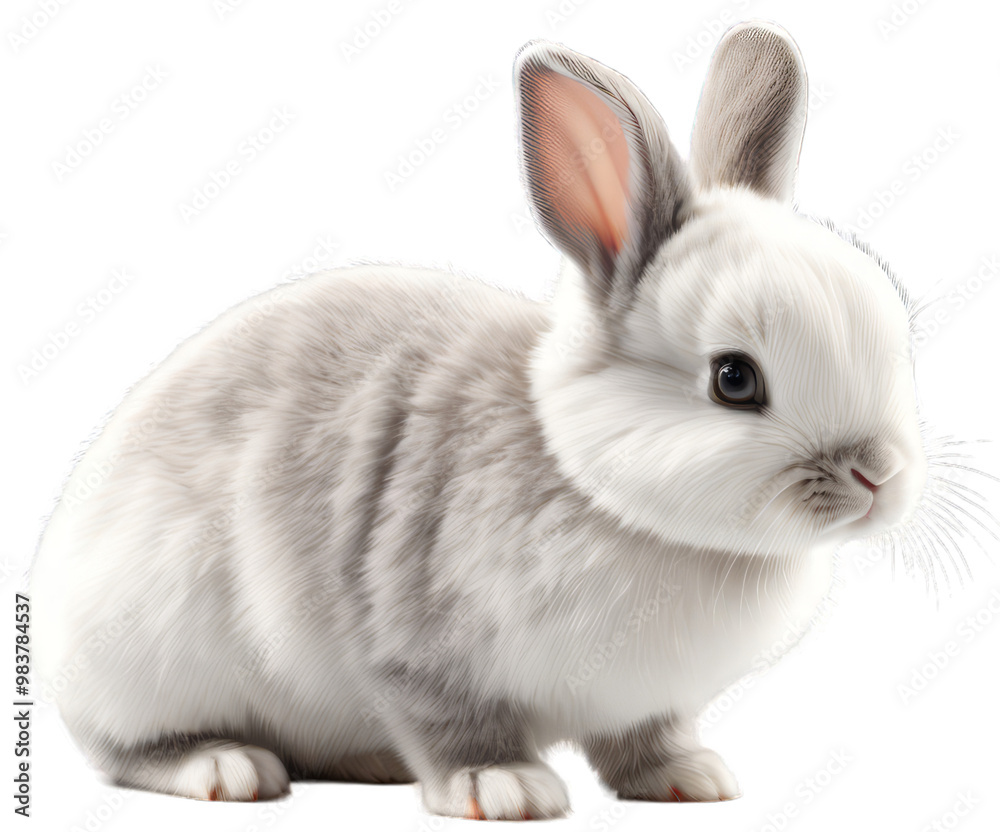 White rabbit cute illustration digital art photography 3D White rabbit cute illustration digital art photography 3D