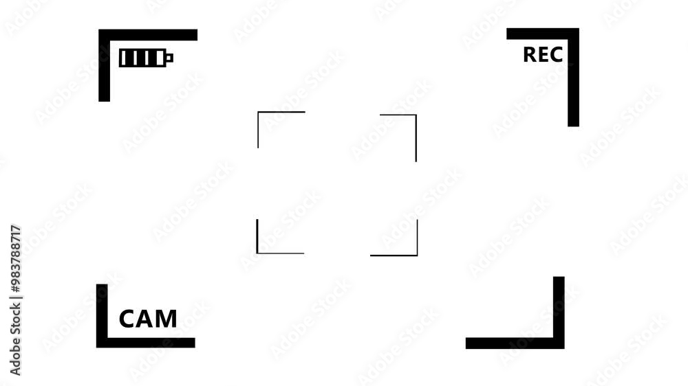 Camera viewfinder layer. Alpha channel. Loop. Camera viewfinder layer. Alpha channel. Loop.