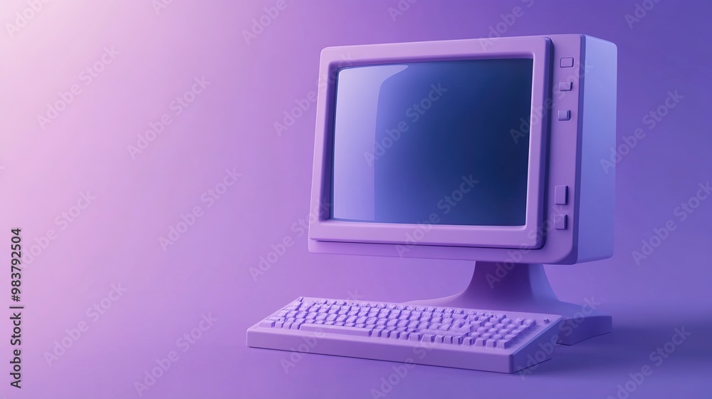 A sleek computer icon rendered from a perspective angle, showcasing modern design elements and clean lines, perfect for themes related to technology, digital media, or web design, A sleek computer icon rendered from a perspective angle, showcasing modern design elements and clean lines, perfect for themes related to technology, digital media, or web design,