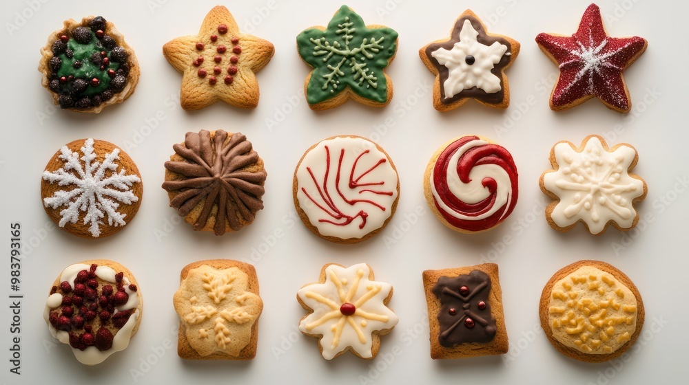 Selection of different Christmas cookies during Christmas season Selection of different Christmas cookies during Christmas season