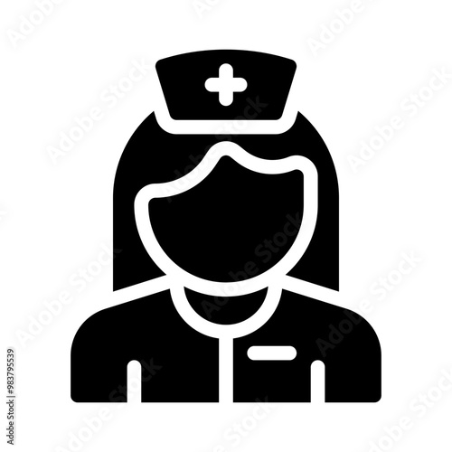 nurse glyph icon