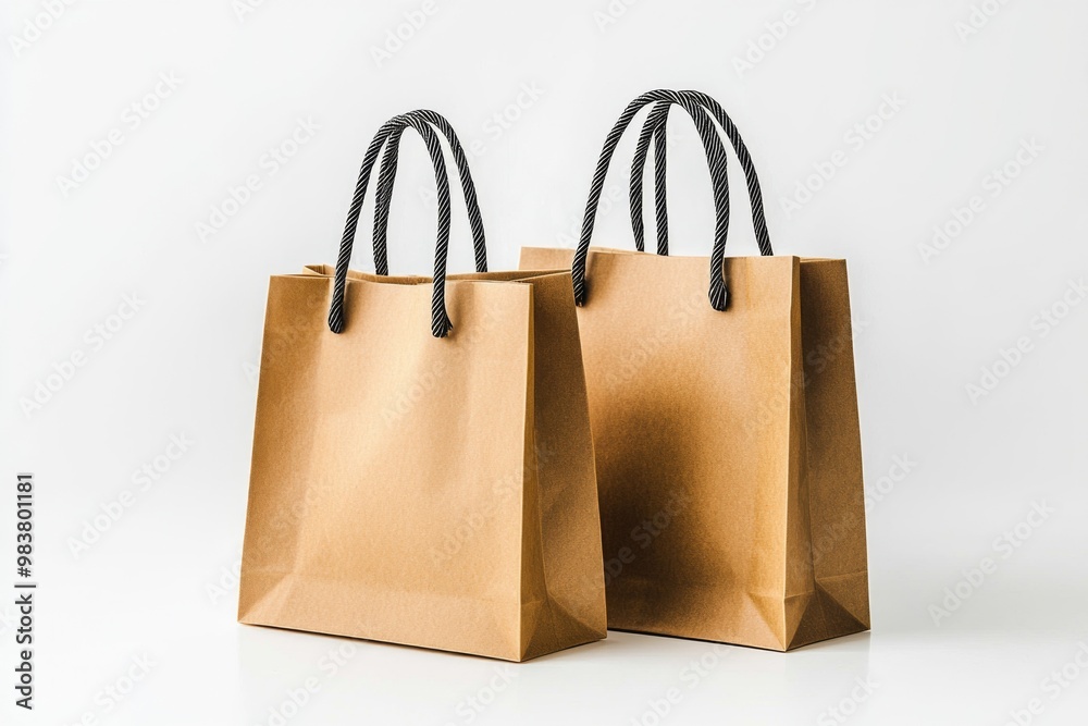 Simple Shopping Bag Mockup Isolated created with Generative AI Simple Shopping Bag Mockup Isolated created with Generative AI