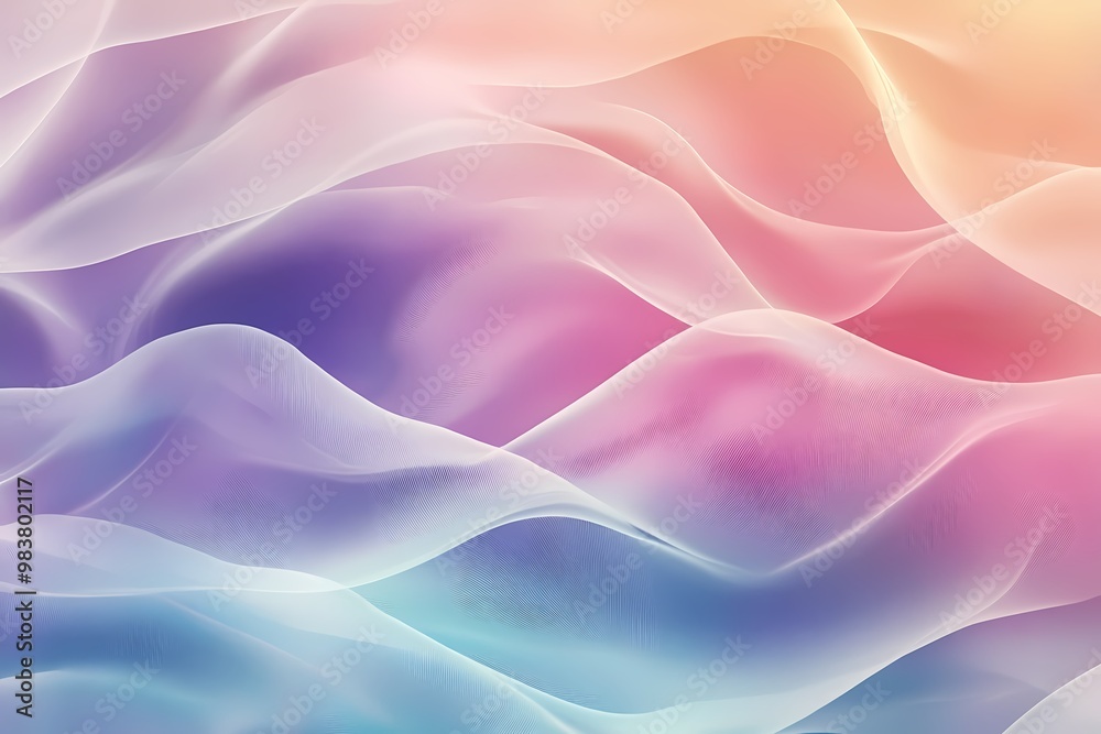 Obraz premium Soft Colorful Waves Abstract Background Design