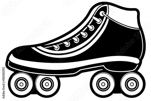  Roller Skate Shoe Line Art Vector Illustration for Creative Designs