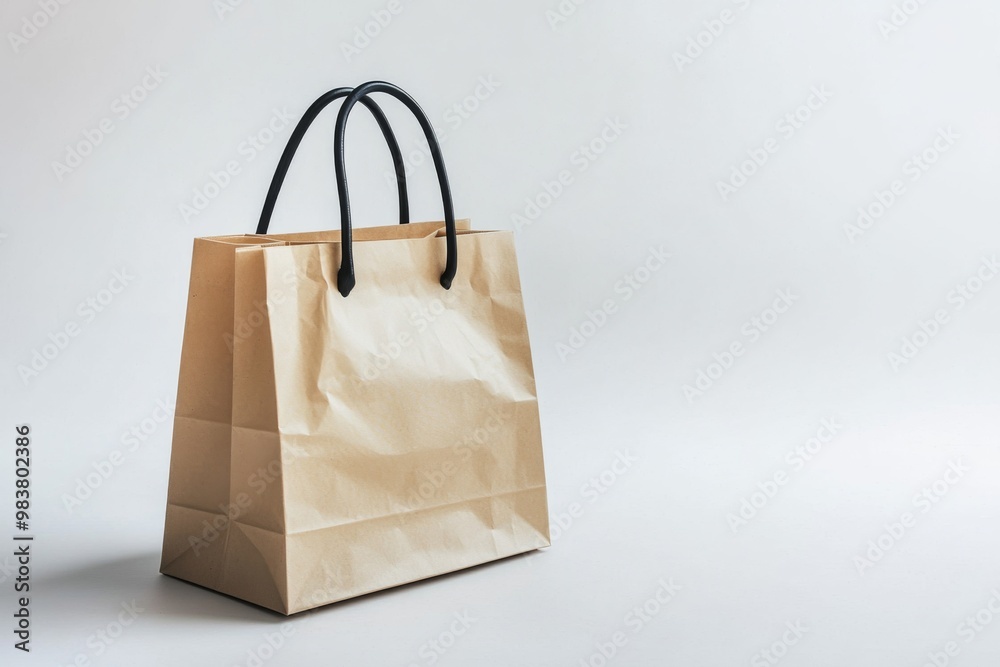 Simple Shopping Bag Mockup Isolated created with Generative AI