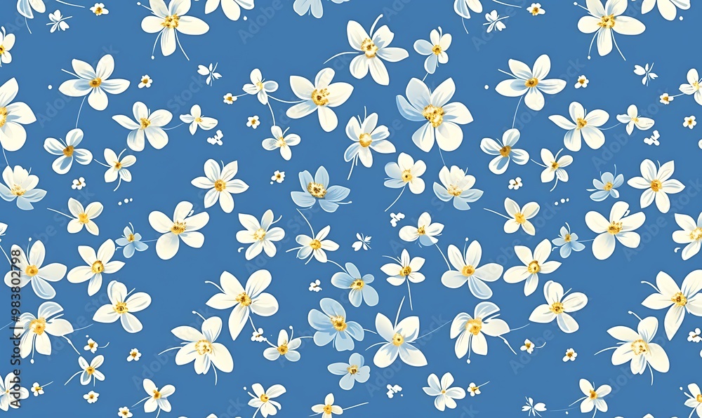 Seamless pattern with cute flowers. Hand drawn floral background. Seamless pattern with cute flowers. Hand drawn floral background.