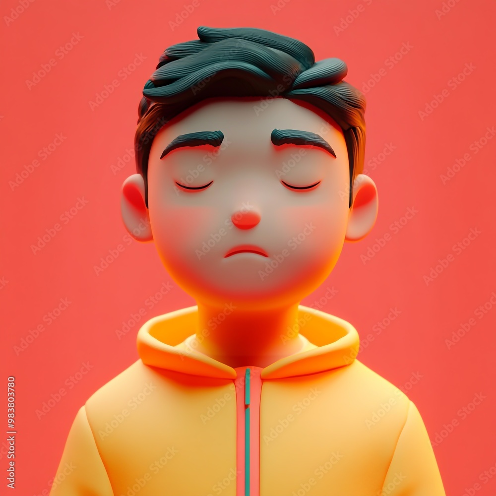 3D Avatar Icon: Digital Representation of a Person Illustration Logo 3D Avatar Icon: Digital Representation of a Person Illustration Logo