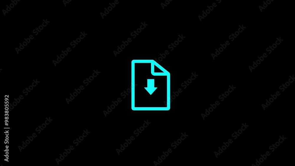PDF file download icon animation on solid background .file download icon concept PDF file download icon animation on solid background .file download icon concept