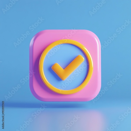 3D Icon: Symbol for Checking in or Arrival Illustration Logo