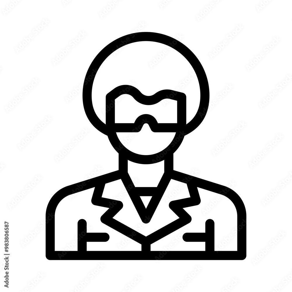 scientist line icon scientist line icon