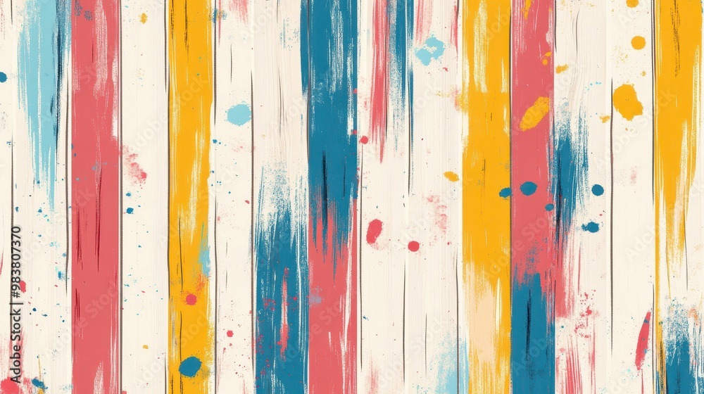 Discover a vibrant seamless pattern that mimics colorful wood textures with bold paint streaks and grungestyle designs. Discover a vibrant seamless pattern that mimics colorful wood textures with bold paint streaks and grungestyle designs.