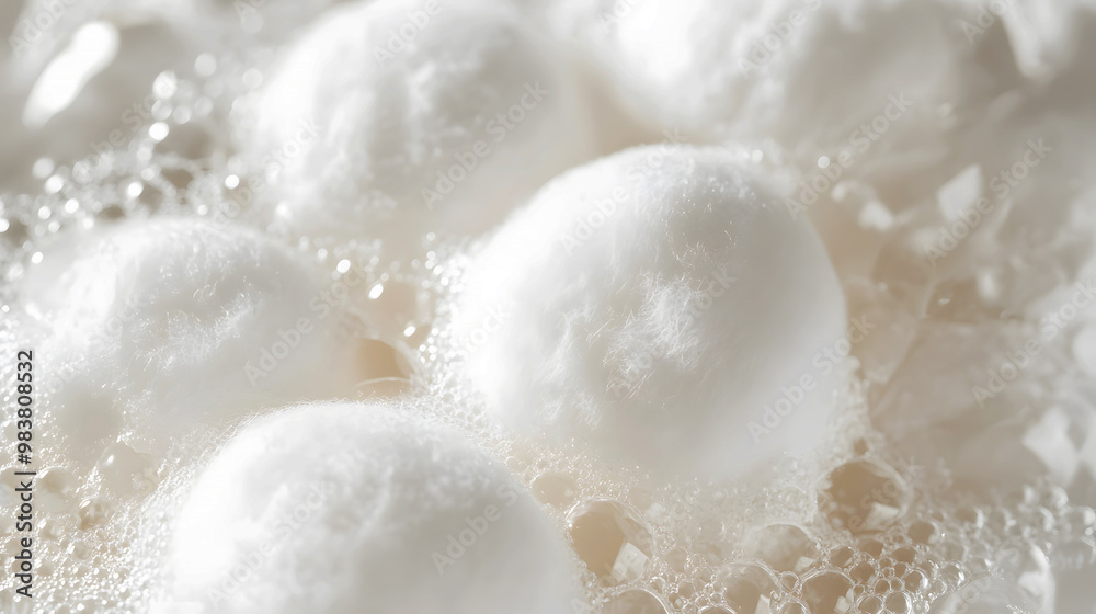 soft cotton balls soaked in micellar water, ready to gently remove makeup from the face soft cotton balls soaked in micellar water, ready to gently remove makeup from the face