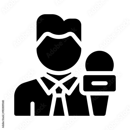 journalist glyph icon
