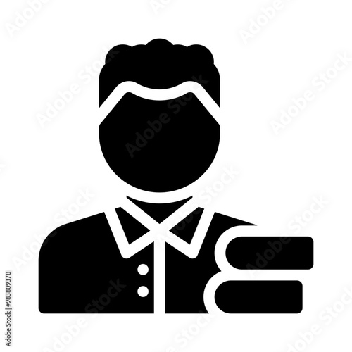 librarian glyph icon