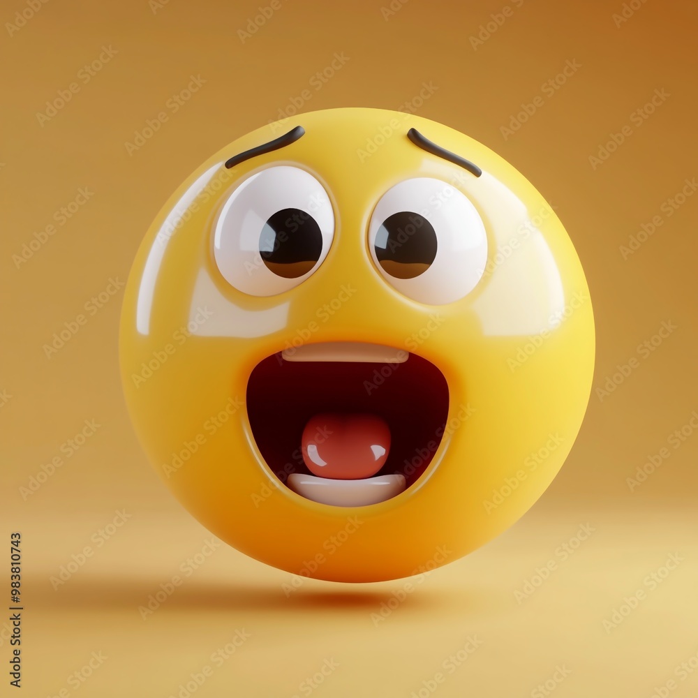 3D Emoji Icon: Symbol for Reactions in Chat Illustration Logo 3D Emoji Icon: Symbol for Reactions in Chat Illustration Logo
