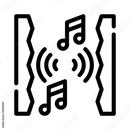 soundproof line icon