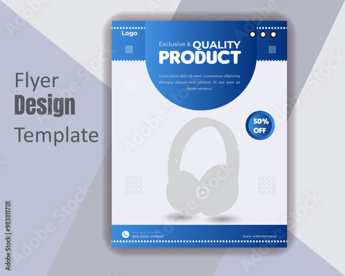 Exclusive and quality product flyer design template photo