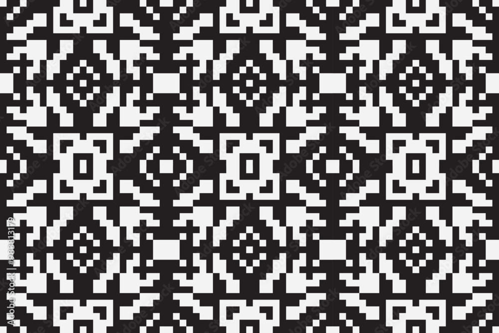 Ethnic seamless monochrome pattern. Aztec geometric background. Tribal print. Navajo fabric. Modern abstract wallpaper. Vector illustration. Ethnic seamless monochrome pattern. Aztec geometric background. Tribal print. Navajo fabric. Modern abstract wallpaper. Vector illustration.