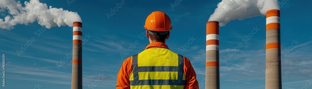 A supervisor managing a project to convert a coal power plant into a gas-powered facility A supervisor managing a project to convert a coal power plant into a gas-powered facility