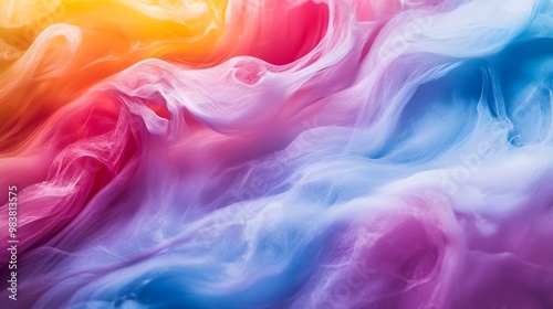 Abstract Swirling Colors in Liquid Form