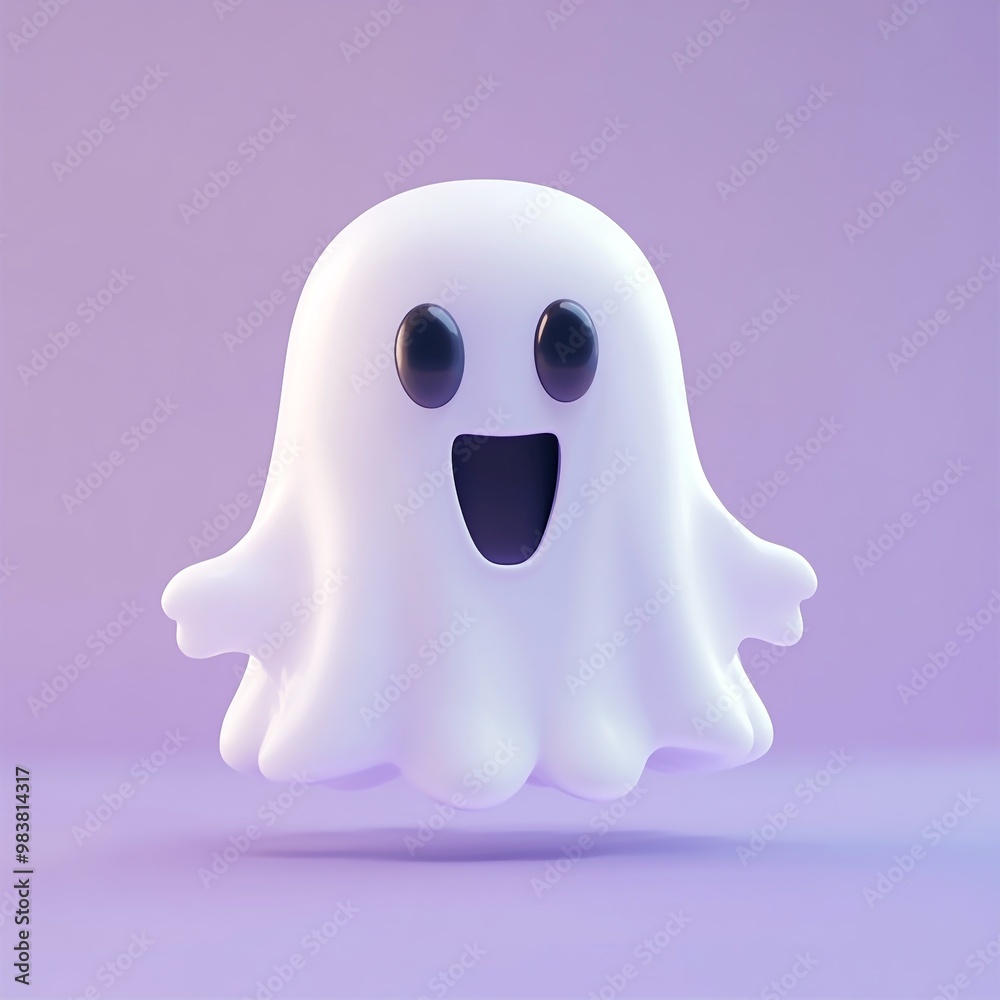 3D Emoji Icon: Ghost for Spooky or Fun Contexts Illustration Logo 3D Emoji Icon: Ghost for Spooky or Fun Contexts Illustration Logo