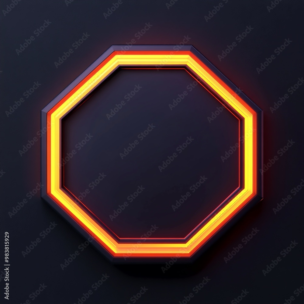 3D Hexagon Icon: Six Sided Geometric Shape Illustration Logo 3D Hexagon Icon: Six Sided Geometric Shape Illustration Logo