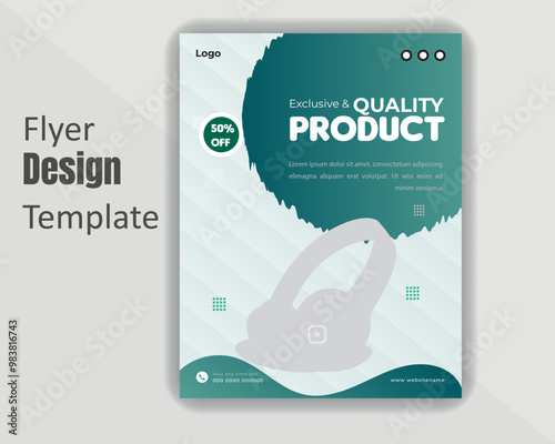 Exclusive and quality product flyer design template photo