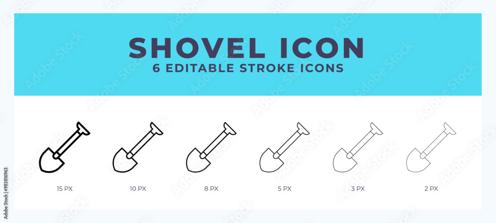 Shovel stroke icon for web. Mobile apps and ui. Shovel stroke icon for web. Mobile apps and ui.