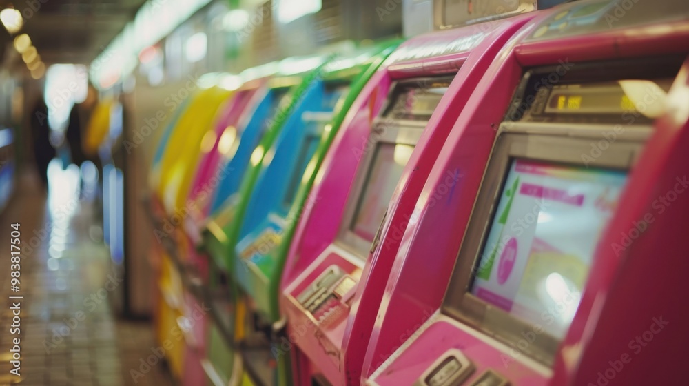 Currency Exchange: A designated area with kiosks for exchanging currency into local money, typically marked by clear signs and offering services like money transfers.
Currency Exchange: A designated area with kiosks for exchanging currency into local money, typically marked by clear signs and offering services like money transfers.