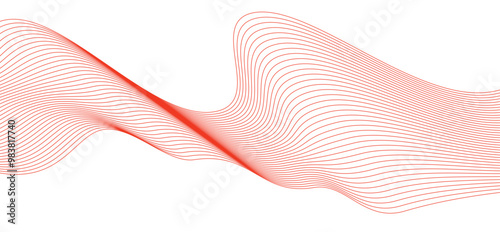 Abstract with flowing lines background. Premium vector wavy tech backdrop for business layout, neural networks, artificial intelligence