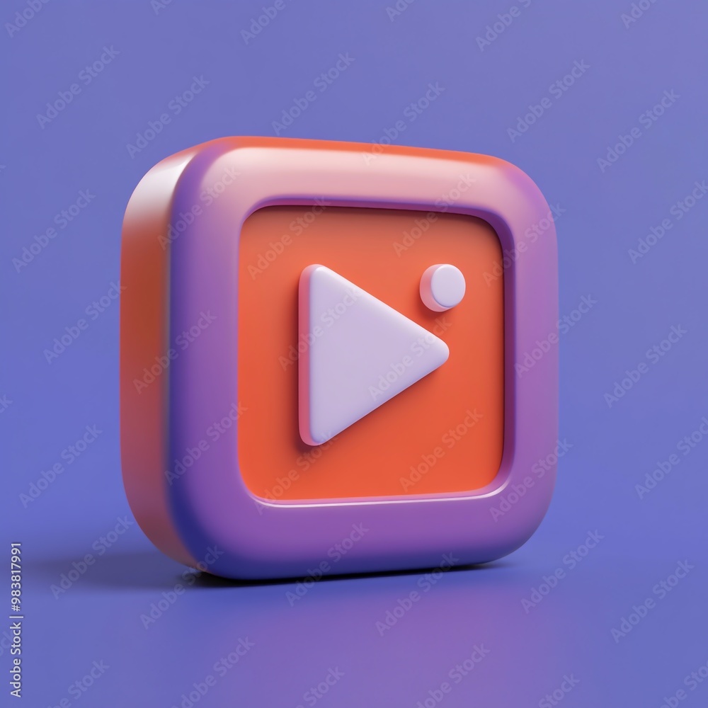 3D Icon: Real Time Online Broadcast Illustration Logo 3D Icon: Real Time Online Broadcast Illustration Logo