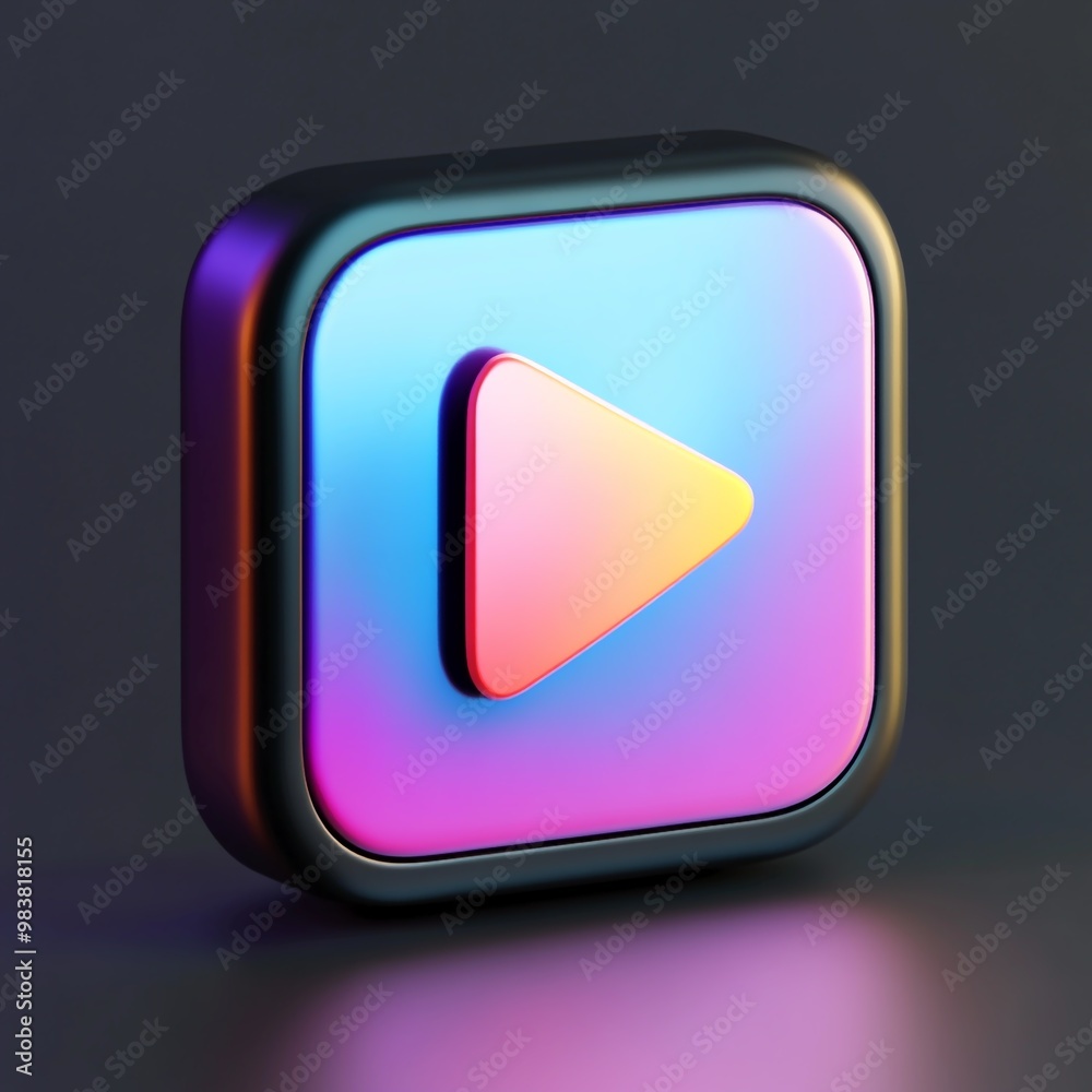 3D Icon: Real Time Online Broadcast Illustration Logo 3D Icon: Real Time Online Broadcast Illustration Logo