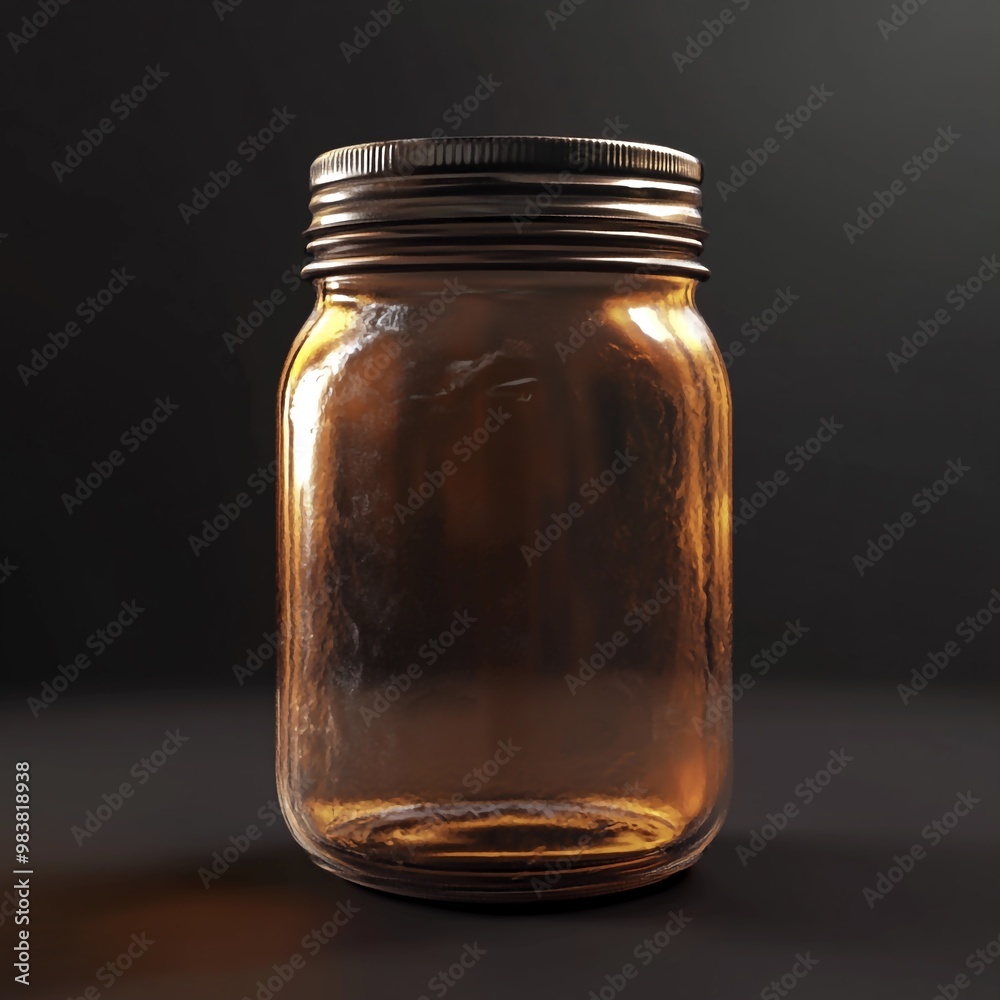 3D Jar Icon: Decorative Mason Jar for Display Illustration Logo 3D Jar Icon: Decorative Mason Jar for Display Illustration Logo