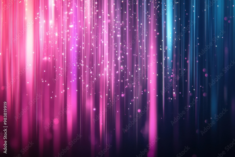 A abstract image of an explosive burst of energy using vibrant blue and pink colors