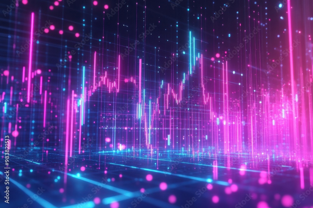A image featuring a digital financial data visualization, with glowing charts, A image featuring a digital financial data visualization, with glowing charts,
