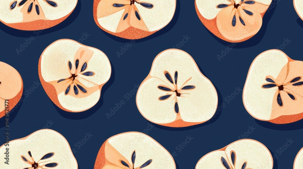 Colorful Sliced Apples On Dark Background Colorful Sliced Apples On Dark Background