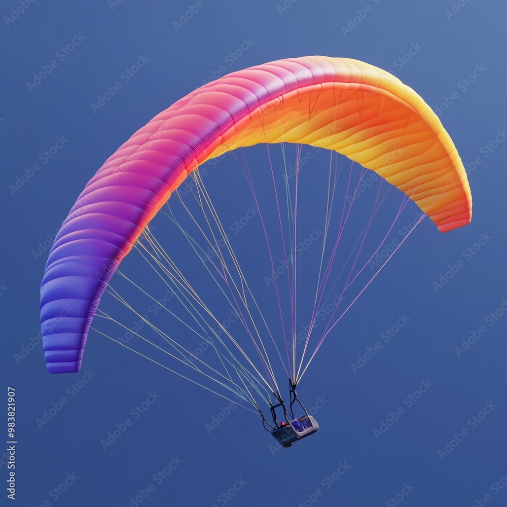 3D Glider Icon: Recreational Paragliding Gear Illustration Logo 3D Glider Icon: Recreational Paragliding Gear Illustration Logo