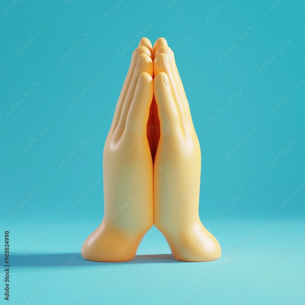 3D Emoji Icon: Hands in Prayer for Gratitude Illustration Logo 3D Emoji Icon: Hands in Prayer for Gratitude Illustration Logo