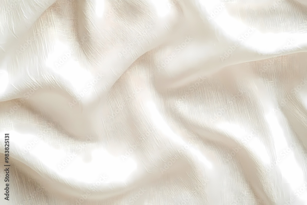 Soft Textured White Satin Fabric Background Soft Textured White Satin Fabric Background