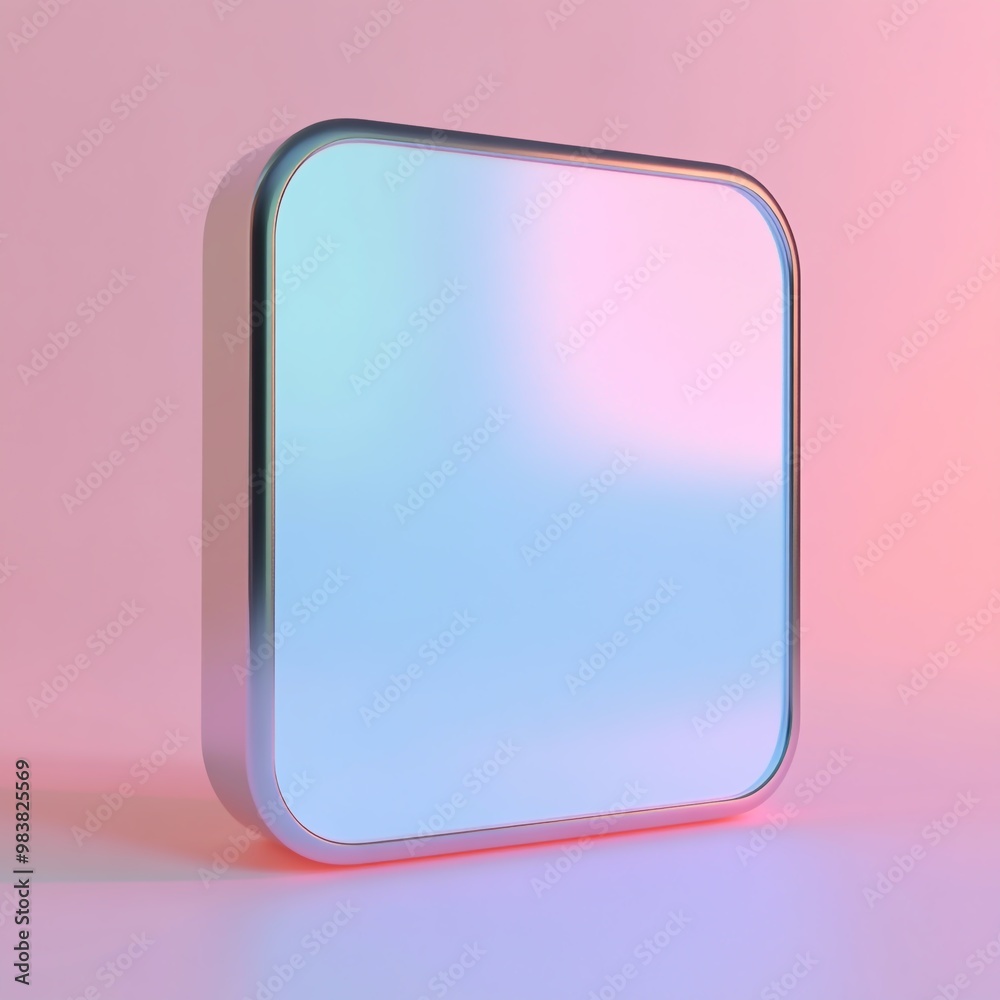 3D Screen Icon: Display Surface for Projections Illustration Logo 3D Screen Icon: Display Surface for Projections Illustration Logo