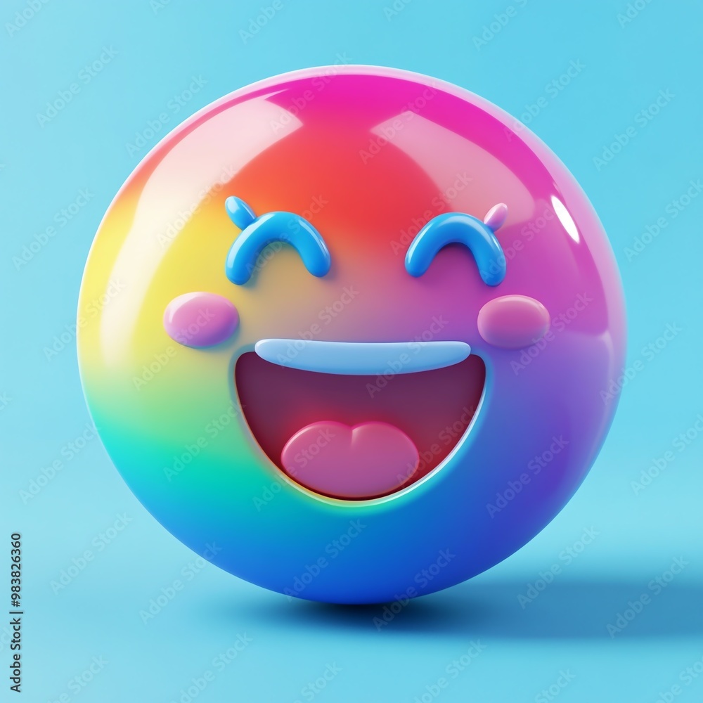 3D Emoji Icon: Rainbow Symbol for Diversity Illustration Logo 3D Emoji Icon: Rainbow Symbol for Diversity Illustration Logo