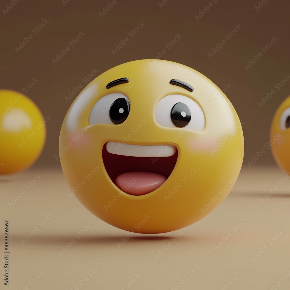 3D Emoji Icon: Expressive Reaction for Messages Illustration Logo 3D Emoji Icon: Expressive Reaction for Messages Illustration Logo