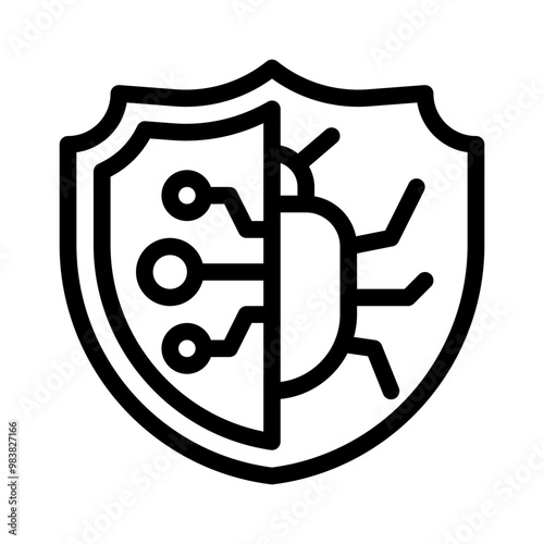 antivirus line icon